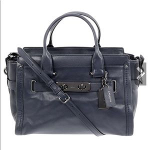 Coach Soft Grain Leather Swagger Carryall